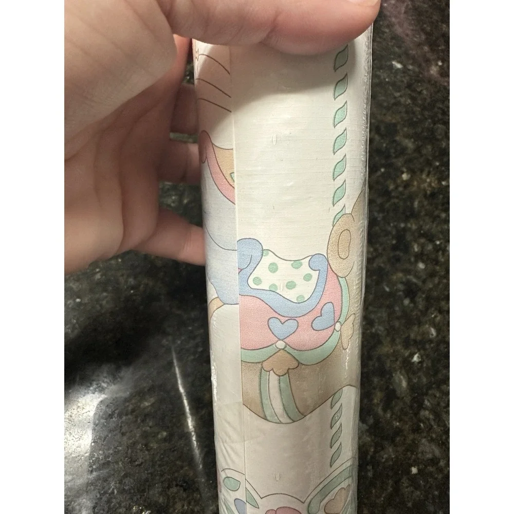 Vintage Bear Pastels Nursery Decor Border Wall Paper Roll New